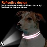 Joytale Reflective Dog Collar XS Pink Neoprene Padded Adjustable Neck 20-28cm view 5
