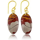 NJCRAFT Natural Dangle Earrings, Gemstone Jewelry, Gold Hook, Handcrafted Gift for Her, 25-30 Carat