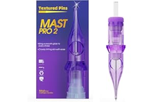 Mast Tattoo Pro2 Tattoo Needles Cartridges Textured Pins for Smooth Ink Flow Efficient Color Packing 20 Count Disposable Memb