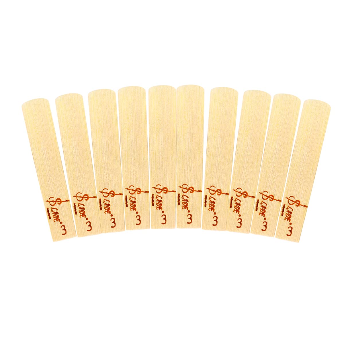 10 x Clarinet Reeds (Reeds-Strength 3.0) Traditional Reeds with Thinner Vamp Cut and Unfiled for Beginners and Players