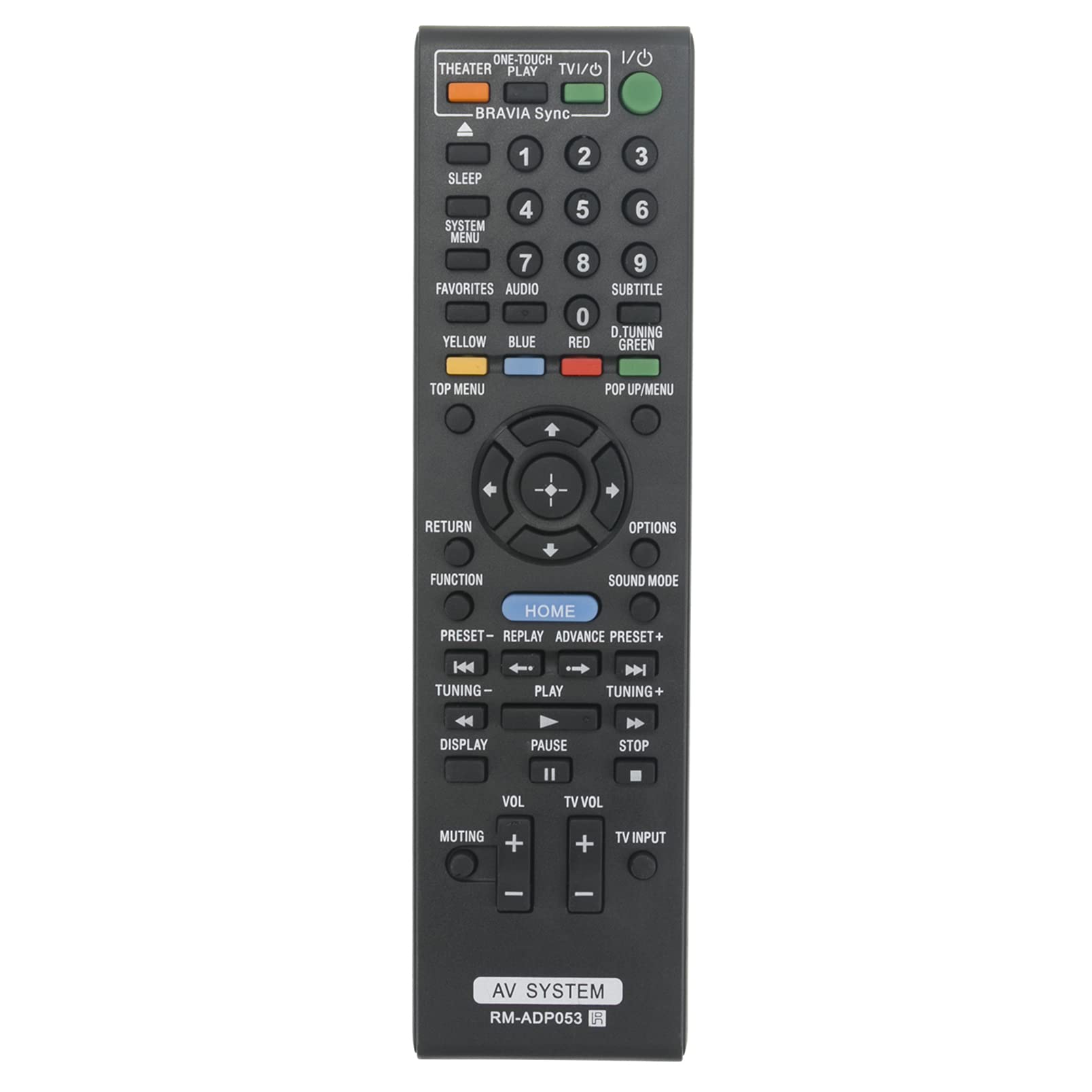 ALLIMITY RM-ADP053 Remote Control Replace fit for Sony Blu-ray DVD Home Cinema System BDV-F500 BDV-E370 RMADP053 BDVF500 BDVE370