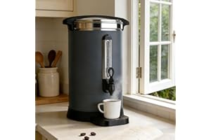 Commercial Coffee Urn, Stainless Steel Electric Brewer with Double Wall Insulation, Fast Brewing and Easy Cleaning Hot Bevera