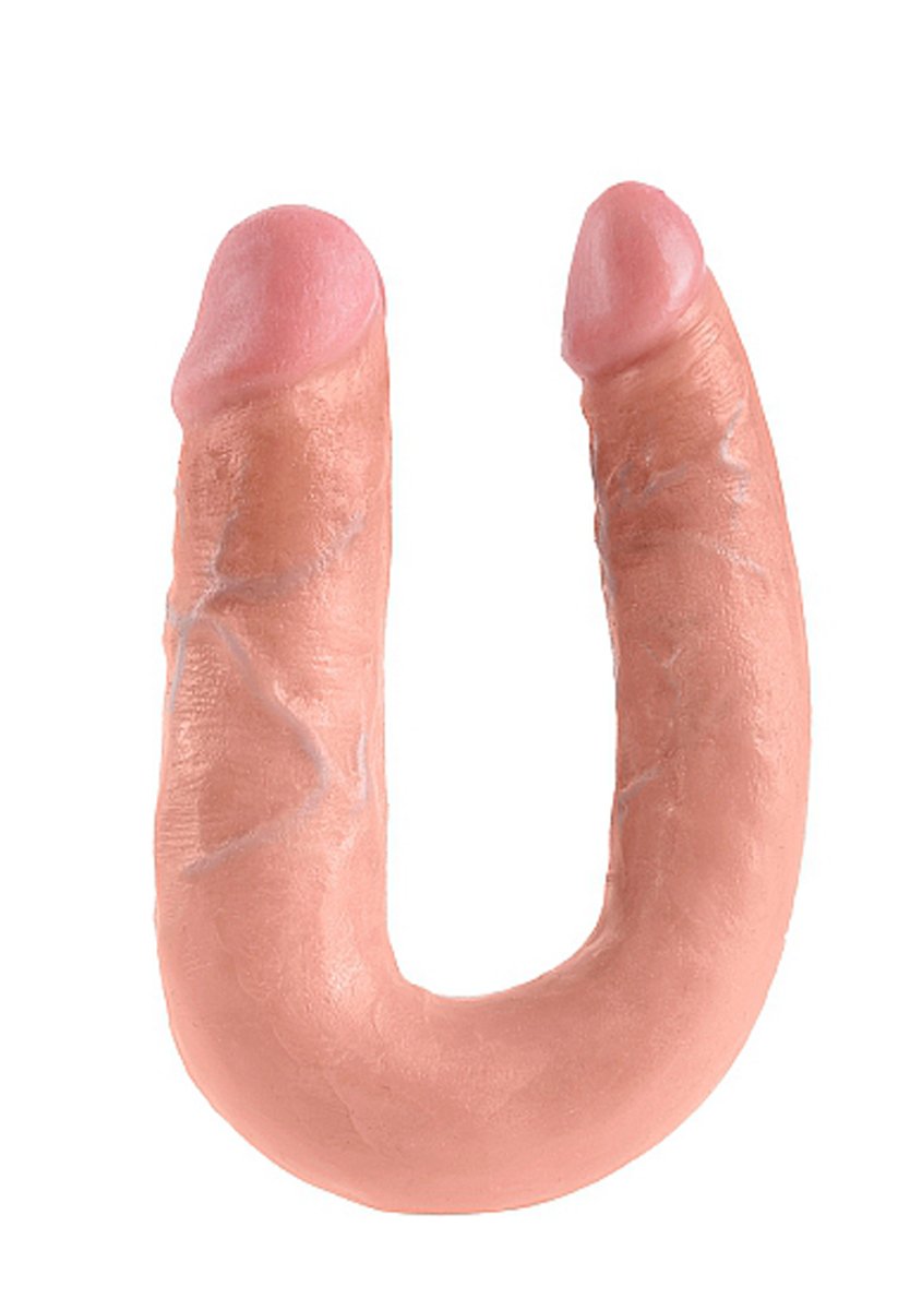 King Cock Flesh Medium Double Trouble Dildo, Flesh