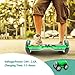 Hoverboard Two-Wheel Self Balancing Electric Scooter UL 2272 Certified, Metallic Chrome with Wireless Speaker and LED Light (Chrome Green)