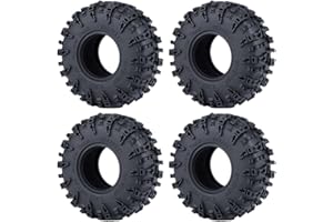 MORLORDY 4Pcs 1.3" Tires - 70mm High Rebound Rubber Tires with Foam Inserts for 1/18 1/24 Micro Crawlera TRX4M SCX24 Upgrade Parts, Style A