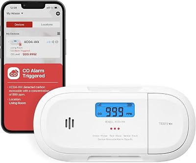 X-Sense XC04-WX Wi-Fi Smart Carbon Monoxide Detector 10-Year Sensor Replaceable