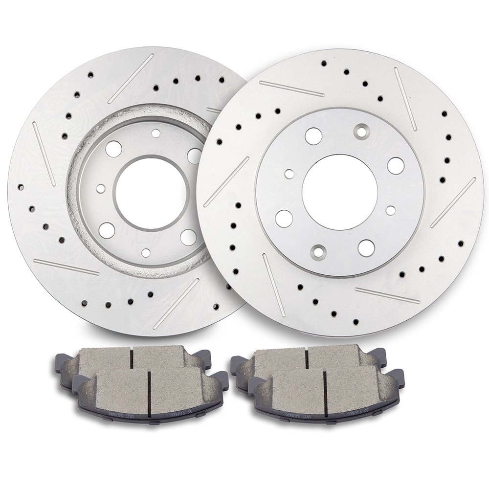 Photo 1 of ECCPP Brake Kits, Disc Brake Rotors and Ceramic Brake Pads [2+4] fit for 1990 1991 1992 1993 1994 1995 1996 1997 1998 1999 2000 for Honda Civic,1993 1994 1995 1996 1997 for Honda Civic del Sol