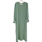 RLLJS Women Prayer Dress Muslim Ramadan Garment Abaya Dubai Islam Jilbeb Long Dress Without Hijab
