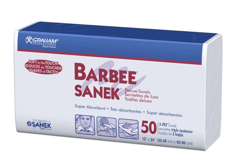 Graham Medical 781625 Barbee SANEK Deluxe 3Ply Towel, 12