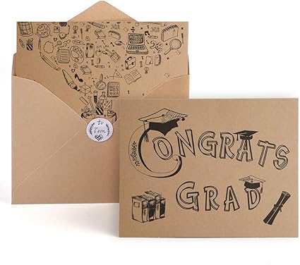 Kuuqa 36 Pcs Biglietto Di Auguri Pieghevole Per Laurea E Buste Con 40 Adesivi Scrivibili Per Celebrare La Laurea Amazon It Cancelleria E Prodotti Per Ufficio