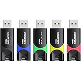 128 GB USB 3.0 Stick 5-Pack, KOOTION USB Memory Flash Drive USB 3.0 Stick 128 GB Thumb Drive USB Drive with LED Indicator for