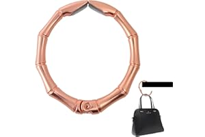 POKOTO Bag Hook Hanger, Holds Up to 33LB, Purse Hook for Desk, Under Table Bar Handbag Hanger, ledges, etc. Stylish Purse Holder Storage, Handbag Clips Hooks Holder Ring (S-Matte Rose Gold)