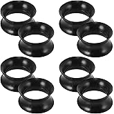 Longbeauty 8PCS Silicone Ear Gauges Flexible Ear Tunnels Plugs Stretchers Double Flared Flesh Ear Piercing Jewelry for Women Men