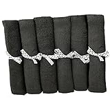 Best Luxury Adult Washcloth 100% Bamboo Softest All Natural 100% Organic by Unicorn Station, Most Absorbent Hypoallergenic Anti-Bacterial Better Than Cotton Durable Spa Quality Washcloths - Gray