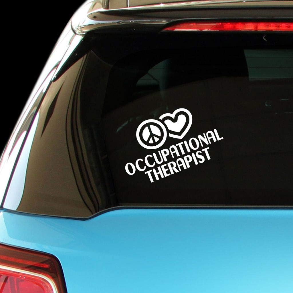 PressFans - Peace Love Occupational Therapist Car Laptop Wall Sticker Decal