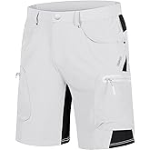 TACVASEN Men's Hiking Cargo Shorts 10" with Zipper Pockets Quick Dry Casual Stretch Golf Work Short Outdoor Summer