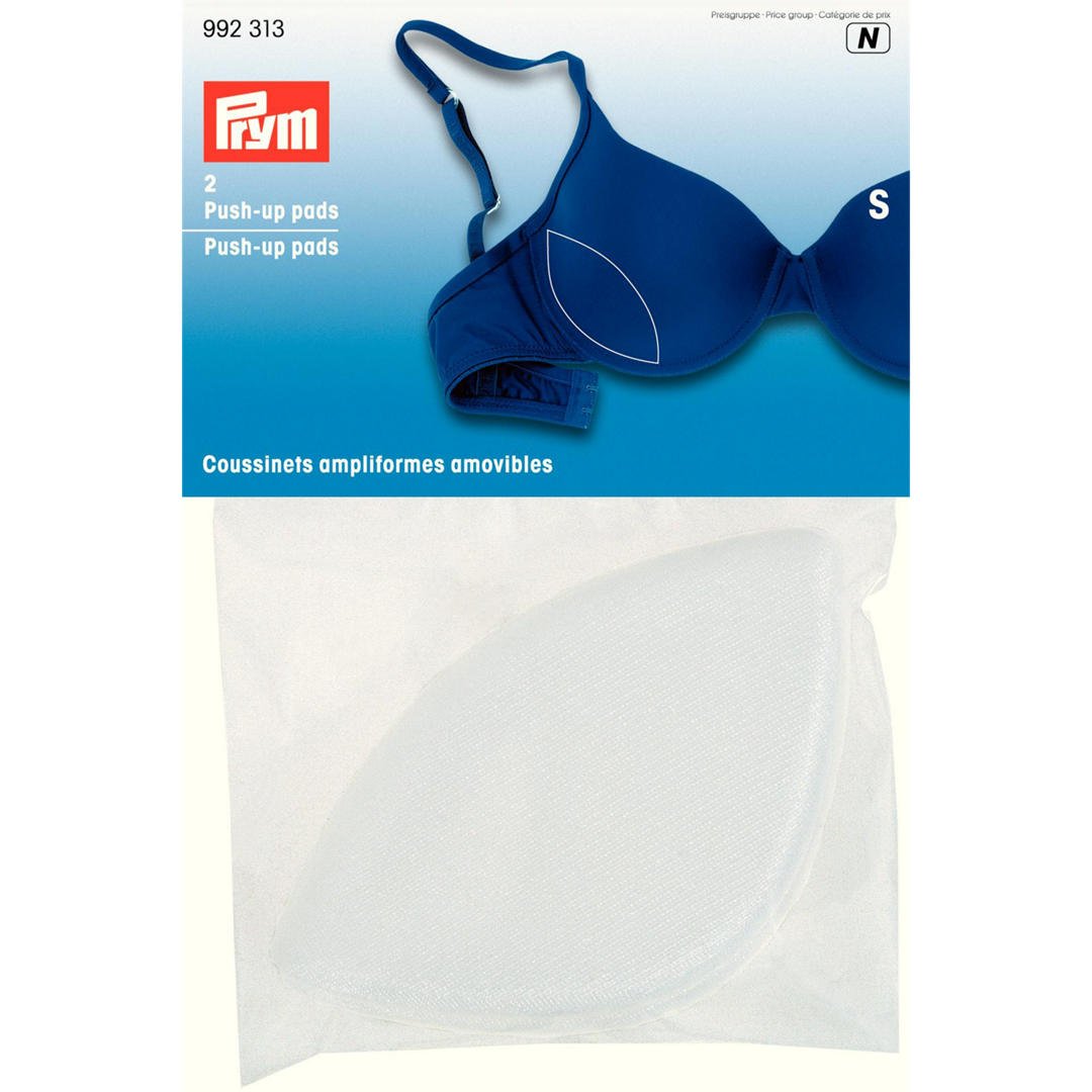 Prym Push-Up Pads 2 Pieces, Small, White, 100% polyamide, 3.3 x 11 x 0.4 cm
