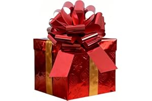 AIDWEY Christmas Bow (12 inch, 1 Pack)- Big Red Gift Bow- Large Present Bow for Gift Wrapping, Box, Bike, Wreath, Christmas Decoration, Birthday, Wedding, Anniversary, Outdoor Decoration and Celebrations.