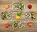 Set of 4 Divided Glass Meal Prep Containers – Food Storage Containers with Locking Lids and Extra-High Divider to prevent Leaking or Spills – Airtight and BPA-Free – Use in freezer, microwave at work