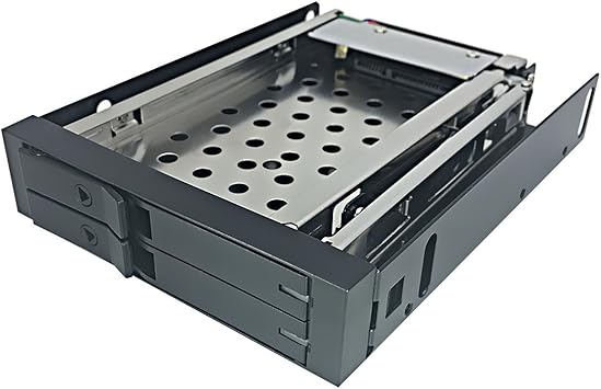 glotrends Bahia de Disco Duro Interno H252F Cajas Rack móvil con Cable sata para 2 bahía