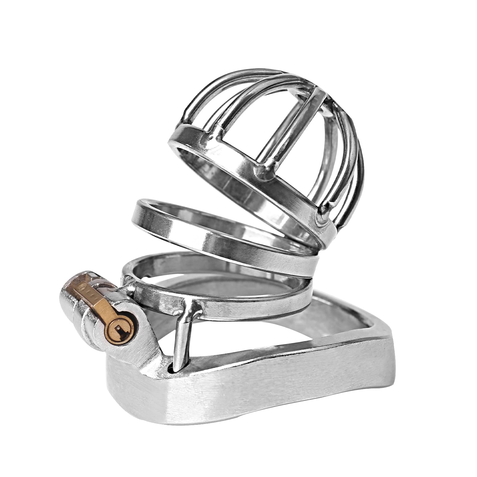 Steel Stainless Inverted Chastity Cage Male Cage Chastity Device Chastity Lock Beginner Cage Male Metal Beginner Device Penis Ring to Prevent Erection Bondage for Men