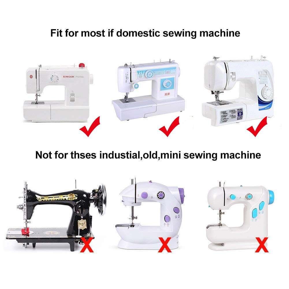 11Pcs Presser Feet, Sewing Machine Kit Household DIY Spare Parts Accessories for Sewing Machine Brother Singer Janome Toyota