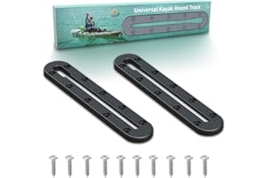 Huntury Kayak Track, Kayak Low Profile Track, Kayak Rail, Kayak Accessories Mount Track, Kayak Gear Track for Fishing Rod Holder, Fish Fider, Cup Holder, Anchor Cleats