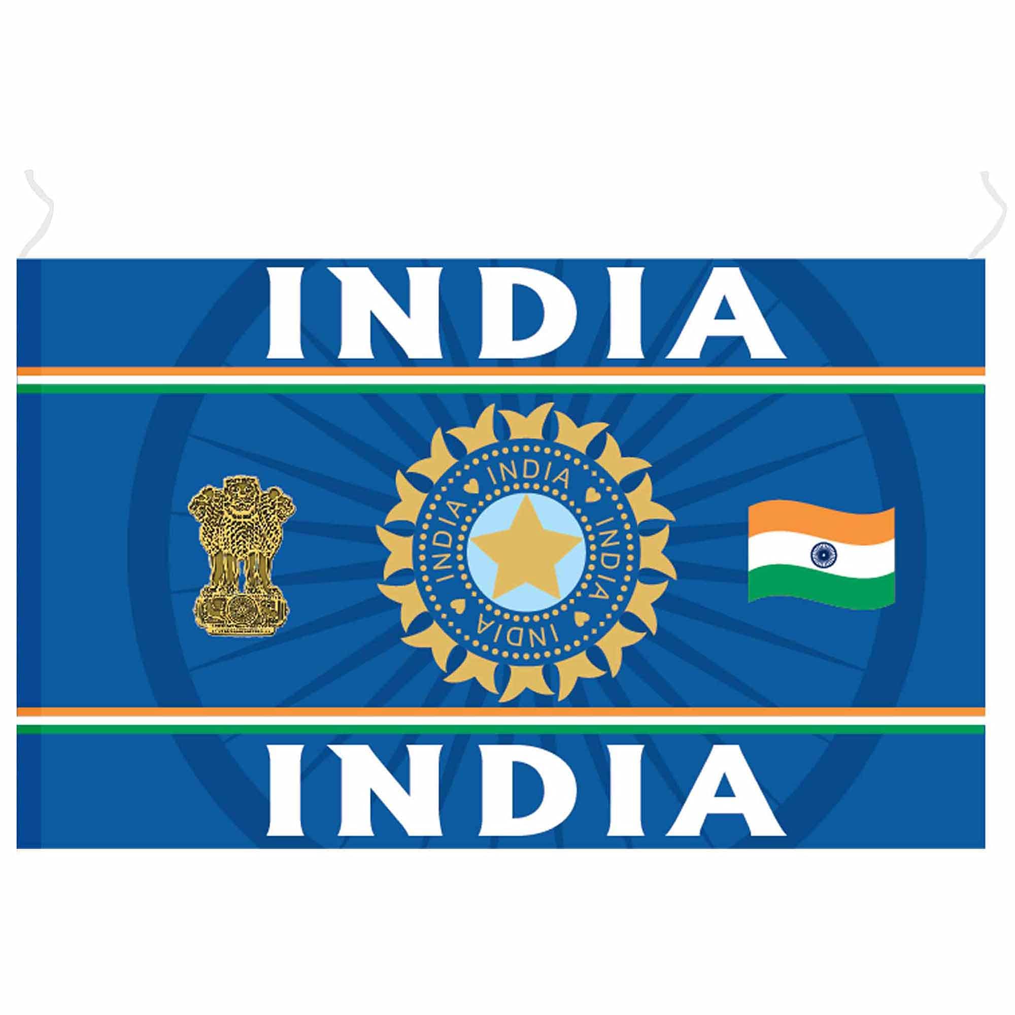 GIFTS 4 ALL Giant India Cricket Flag, India T20 & One Day Cricket Bharat Army Fans Giant Flag, India BCCI Cricket Fans Banner 5ft x 3ft