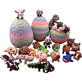 10-Pack Mystery Mini Animal Figurines โ 3D-Printed Articulating Fidget Toys in Surprise Egg Bundle for Stress Relief & Collecting
