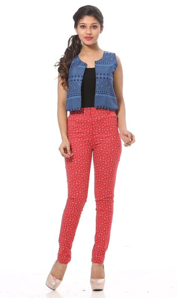 abony printed cotton women's waistcoat