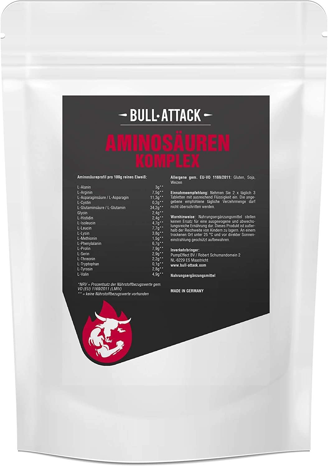 500 Tablets x BCAA + GLUTAMINE Mega Amino Acids, Anabolic Supplement, Protein Bodybuilding Pack