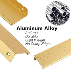 ScentFlows Edge Pulls Gold Finger Pull for Cabinets