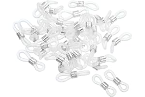 PATIKIL Eyeglass Chain Connector, Adjustable Anti Slip Silicone Rubber Strap Holder Chain End Loop for Eyeglasses Sunglasses