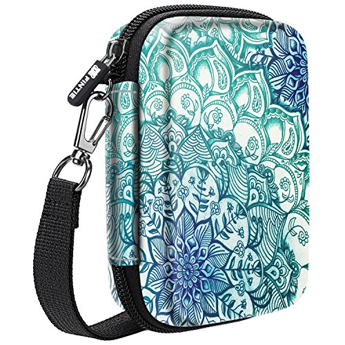 Fintie Carry Case Compatible with Polaroid Snap/Snap Touch Instant Camera, Polaroid Zip/HP Sprocket 2nd Edition Printer, HP Sprocket 2-in-1, Hard EVA Shockproof Storage Travel Bag (Emerald Illusions)