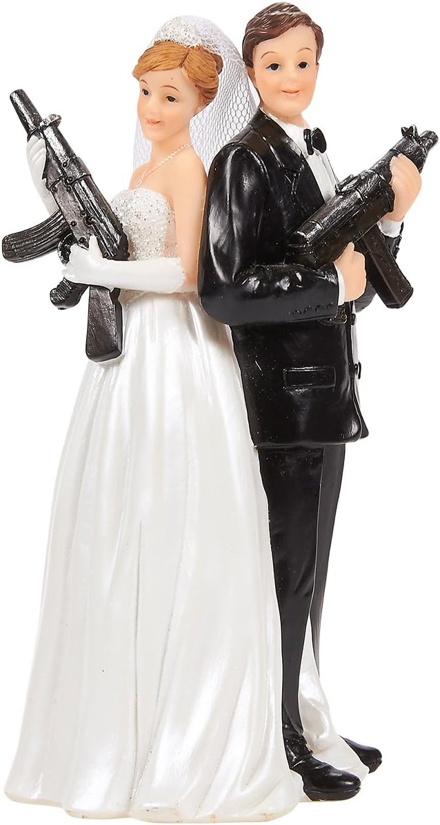 Amazon Com Juvale Wedding Cake Topper Fun Wedding Couple