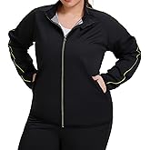 Drehhen Sauna Jackets for Women Plus Size Long Sleeves Zipper Sauna Shirt Sweat Body Shaper for Workout Gym Exercise