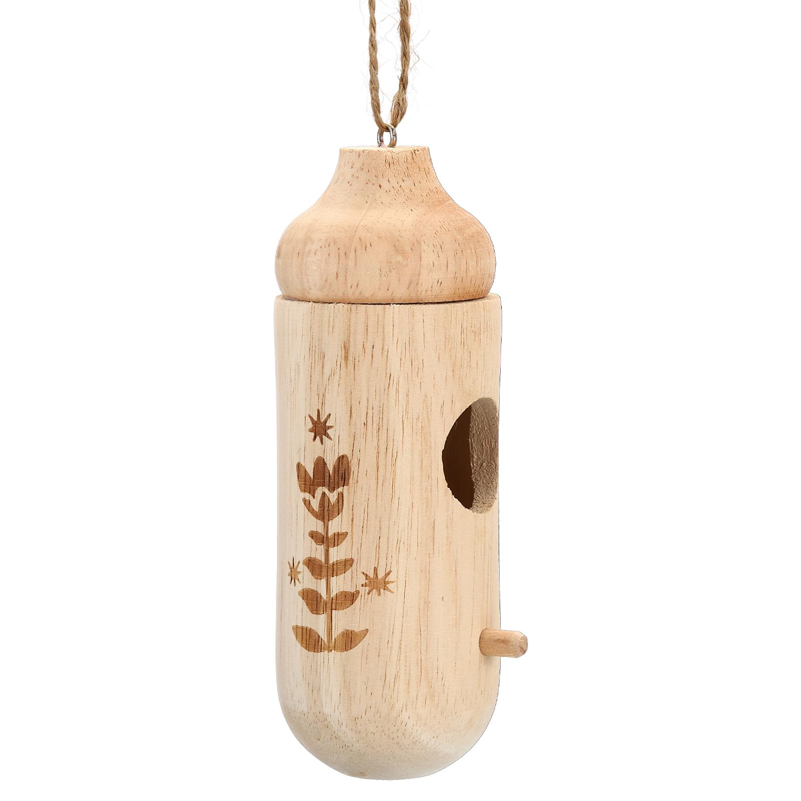 PATIKIL Hummingbird House, Humming Bird Houses Wooden Hummingbird Nest Swing Nest for Outside Hanging Nesting Garden, Style 2