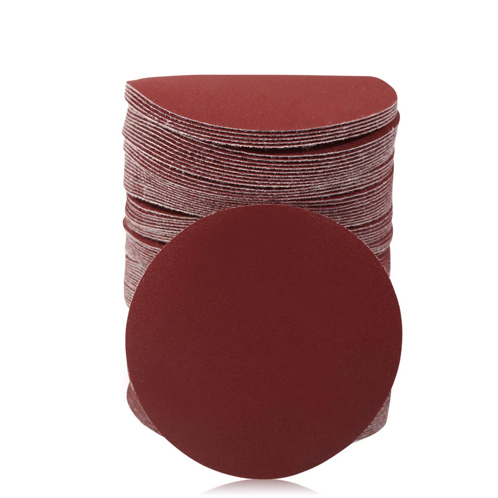 SPEEDWOX Hook and Loop Sanding Discs 100pcs 3 inch 400 Grit Sandpaper for Wood Drill Grinder Rotary Tools No Hole