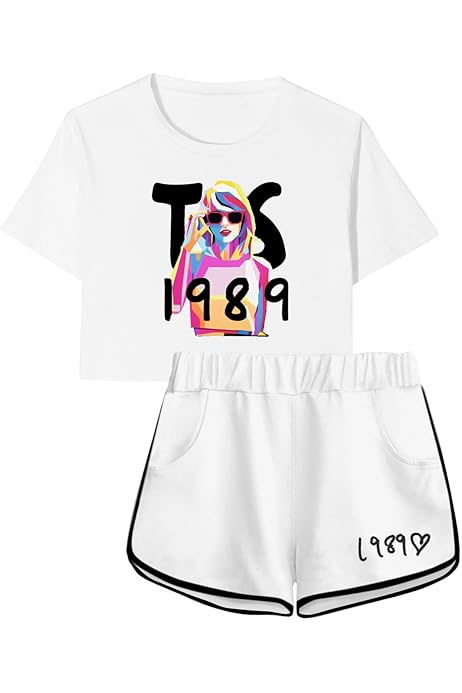 Arshiner Ragazza T-Shirts Pizzo Manicotti Bambini Estate Manica Corta Camicetta Di Cotone Carino Moda Stampa Scuola Camicia Collo Rotondo Sport Casual Maglietta Per Girls 6-7 Anni Rosa - Foto 5