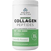 Ancient Nutrition Vegetarian Collagen Peptides, Collagen Peptides Powder, Collagen Powder with Natural Flavor, Prebiotics and Probiotics, Supports Healthy Skin, Hair, Joints, Digestion, 28 Servings