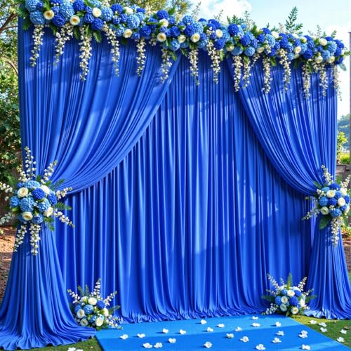 Royal Blue Backdrop Curtains for Parties