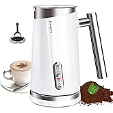 Huogary Milk Frother, 4 in 1 Electric Milk Steamer, Automatic Hot & Cold Foam Maker, Milk Warmer for Coffee, Latte, Cappuccin