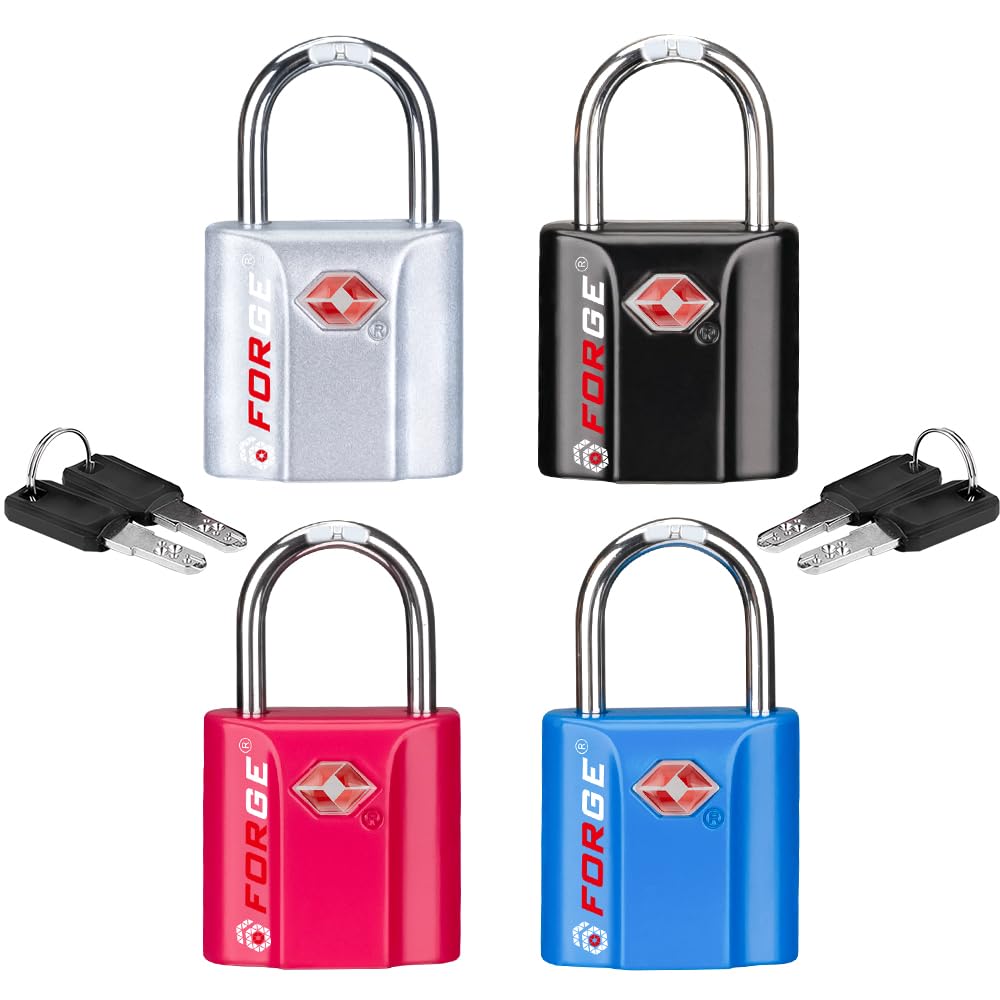 TSA Approved Luggage Locks, Ultra-Secure Dimple Key Travel Locks with Zinc Alloy Body