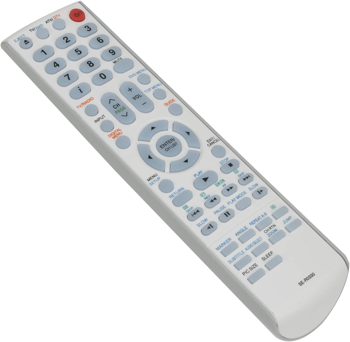 VINABTY SE-R0330 Replacement Remote Control for SE-R0329 Compatible with Toshiba TV DVD 19DV555DG 19DV556DB 22DV616DG 26DV615DG19DV556DG - Image 3