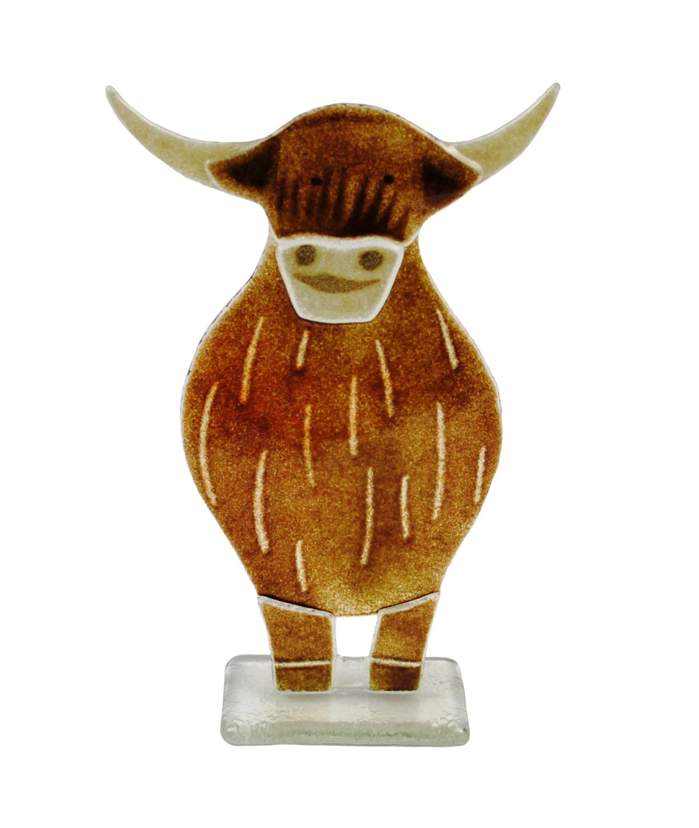 D&J Glassware Fused Glass in a Highland Cows Collection - Archie the Cow