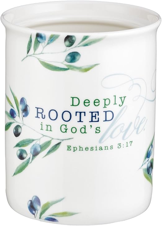 Amazon Com Christian Art Gifts Ceramic Kitchen Utensil Holder In