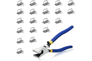 SPEEDWOX 20 Sets Key Chain Fob Hardware Set with Split Rings Key Fob Pliers Glass Breaking Pliers Tools for 1 Inch Webbing Fa