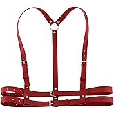 eYLun Women Leather Harness Punk Body Waist Belt - Adjustable Goth Waist Straps