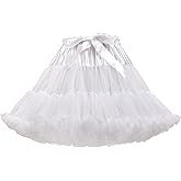 Women Tutu Petticoat Dance Half Slips Coplay Tulle Underskirt Crinoline Layered Party