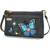CHALA RFID Protected Vegan Leather Deluxe Crossbody Bag with Adjustable Straps